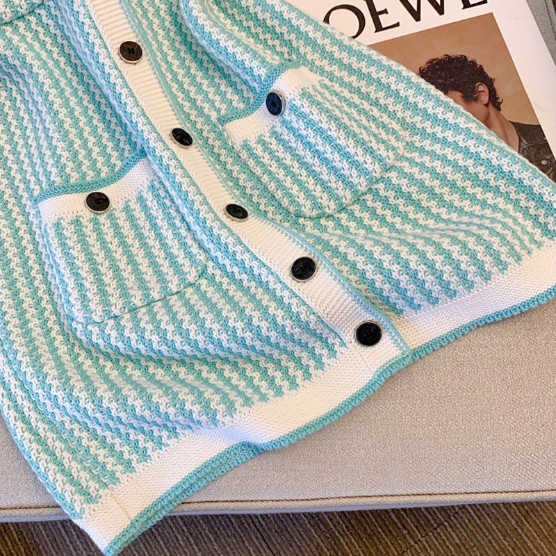 Light Blue Knitted Summer Dress