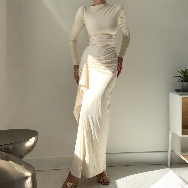 Chic High Waist Long Sleeve Dress for Women