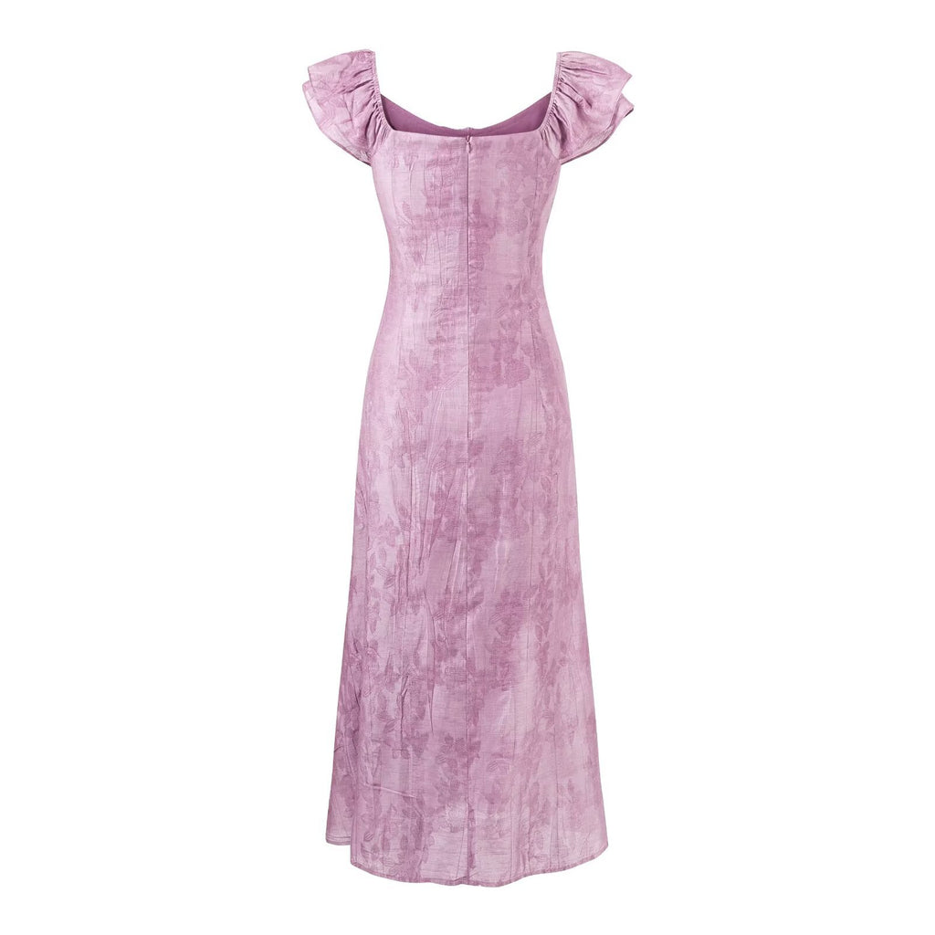 Jacquard Dress With High Waist A-Line