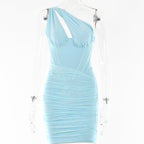 Pleated Mini Party Dress