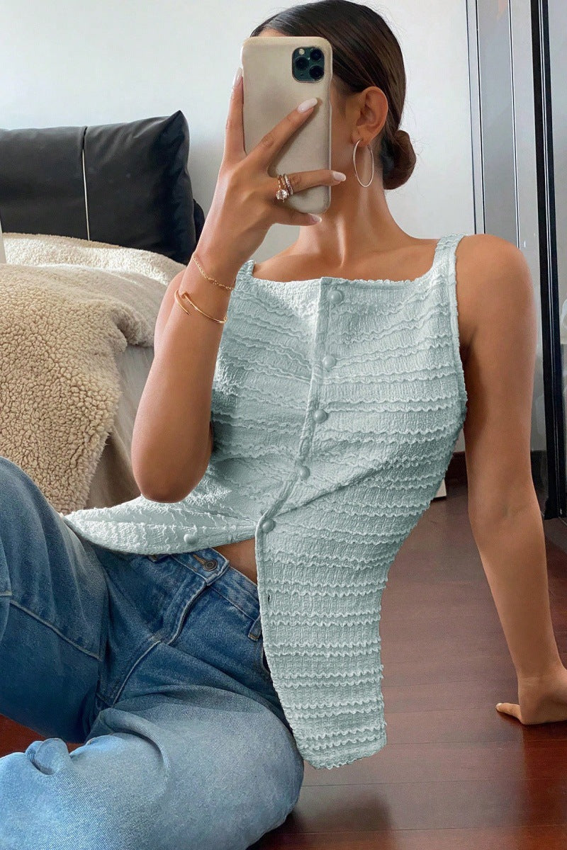Chic Sleeveless Vest Top For Women With Classic Style