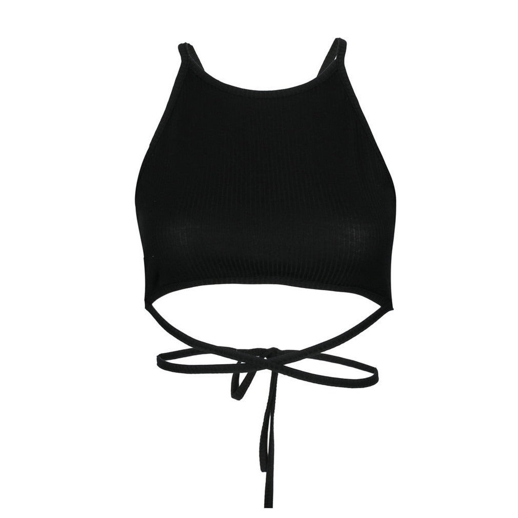 Wrapped Chest Lace Camisole Top With Sling Design And Round Neck Loose Fit Elegant Hollow Detailing