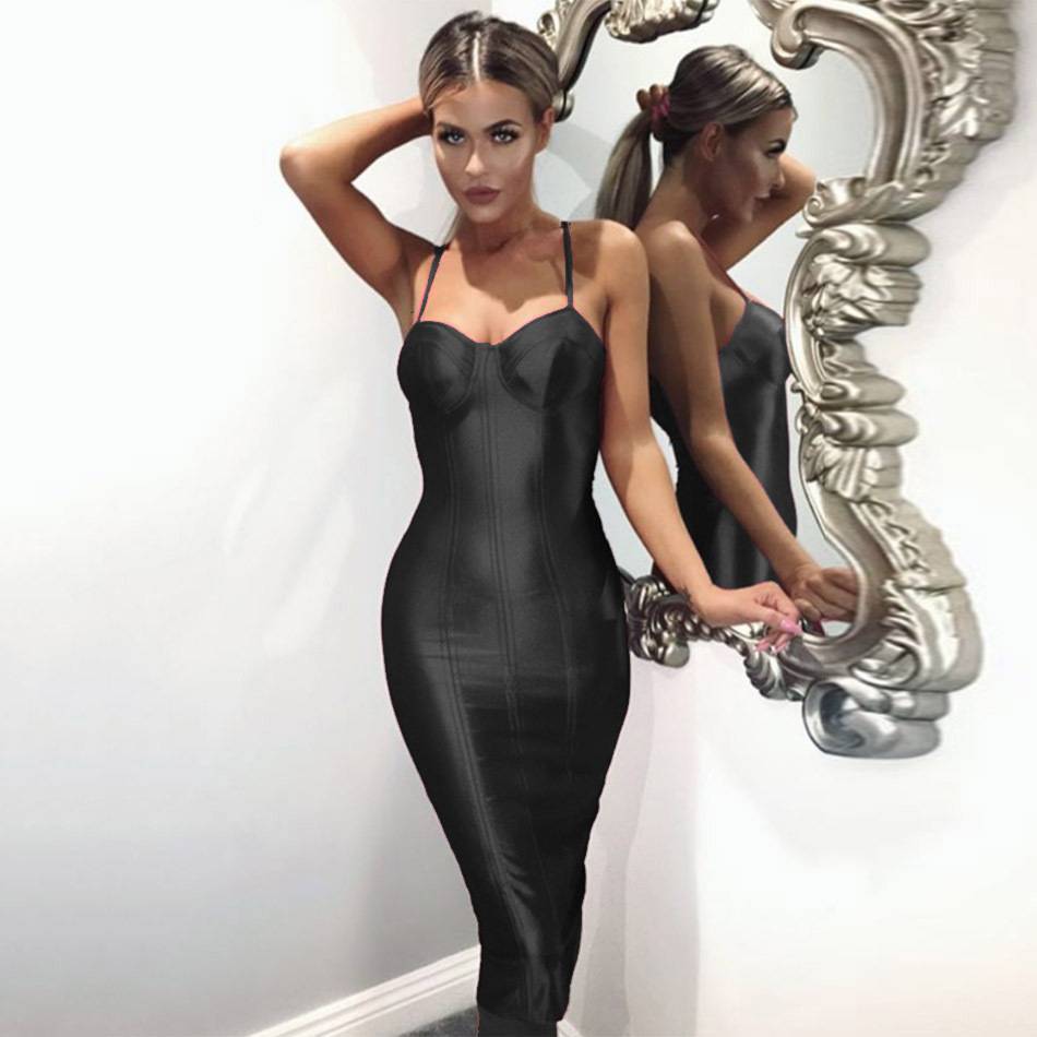 Sexy Sling Dress With Zip High Waist Party Outfit
