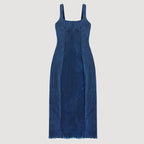Light Blue Summer Suspender Dress With Elastic Waist For Easy Chic Everyday Wear