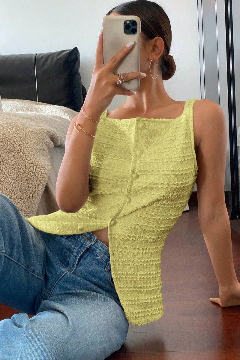 Chic Sleeveless Vest Top For Women With Classic Style