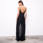 Chic Mesh Camisole With Tie Front See Through Sleeveless Top
