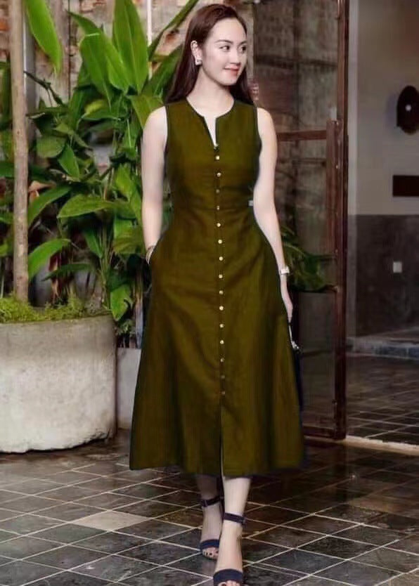 Stylish And Elegant Printed Dress With A-Line