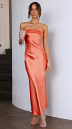 Summer Backless Tube Top Long Dress
