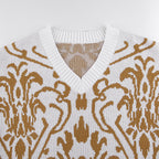 Cozy Relaxed Woolen Long Sleeve Top With V Neck