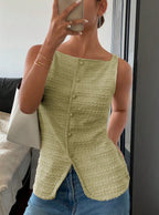 Chic Sleeveless Vest Top For Women With Classic Style