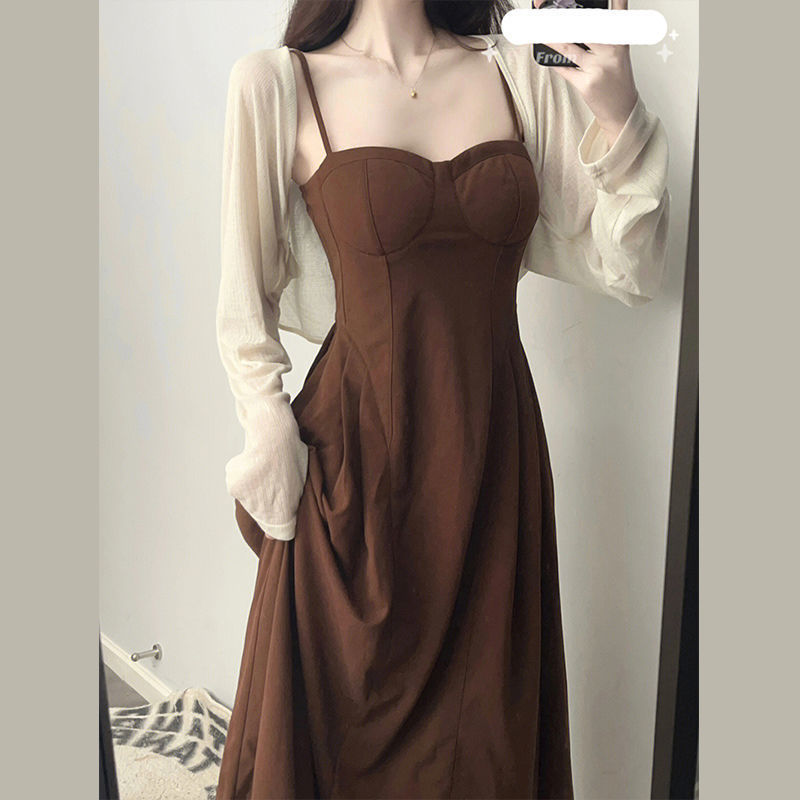 Peplum Set With Cardigan And Camisole