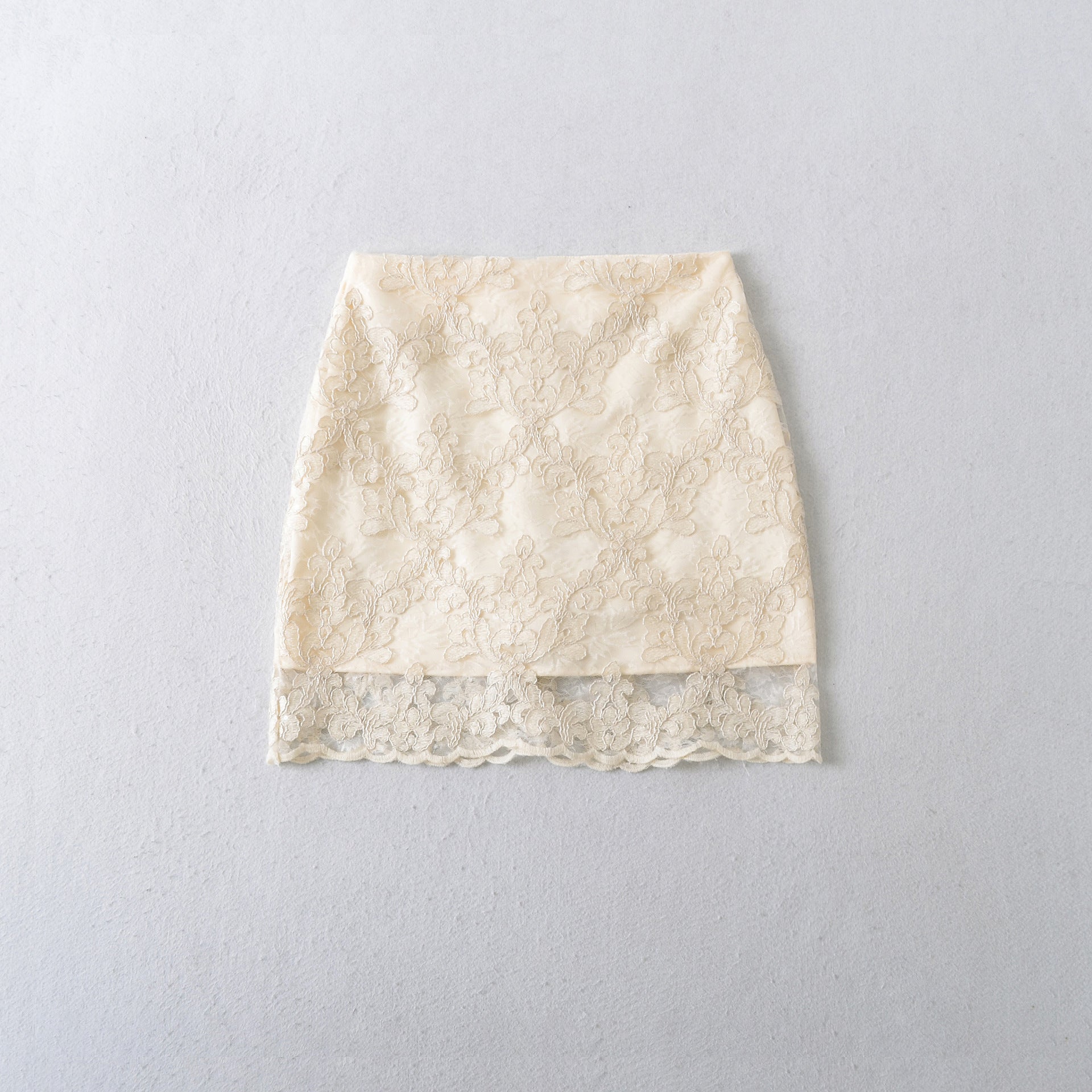 Beige Apricot Bodycon Skirt