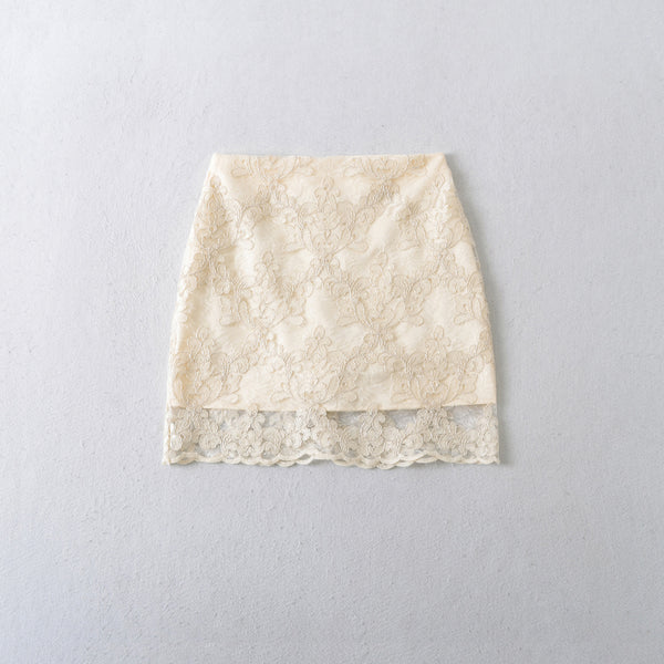 Beige Apricot Bodycon Skirt