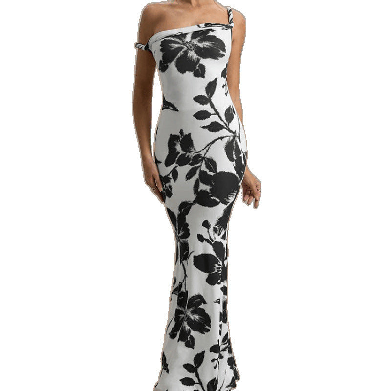 Print Summer Bodycon Dress With Strappy Bodice Chic Sundress