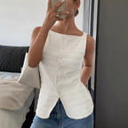 Chic Sleeveless Vest Top For Women With Classic Style