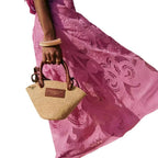 Elegant Pink Embroidered Sleeveless Top and Skirt Set Feminine Look
