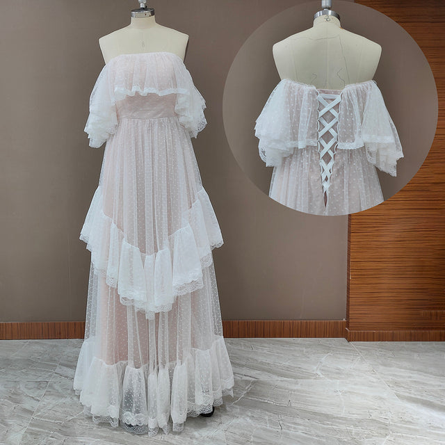 Women's Polka Dot Lace Dress