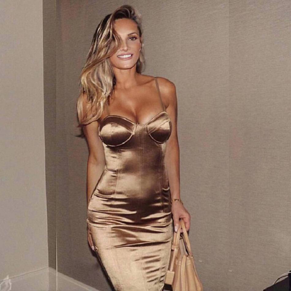 Sexy Sling Dress With Zip High Waist Party Outfit