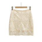 Beige Apricot Bodycon Skirt