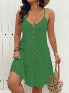 Chic One Piece Dress With Ruffle Hem