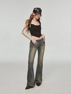 Halter Neck Irregular Cropped Top