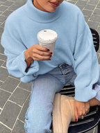 Cozy Crew Neck Pullover Sweater For Women Soft Winter Knit
