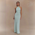 Bodycon Halter Sexy Backless Slim Fit Waist Maxi Dresses